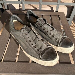 Converse X | John Varvatos Black Leather Laceless Sneakers